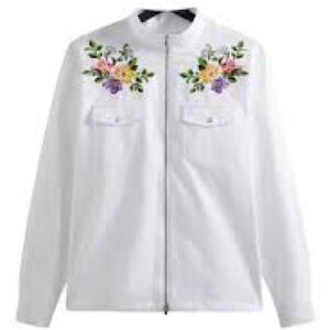 Kith Jacoby embroidered shirt jacket white floral